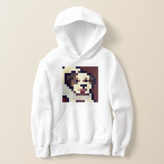 Barking puppy pixel art hoodie (Ablage )