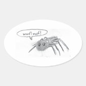 Barking Spider Ovaler Aufkleber (Vorderseite)