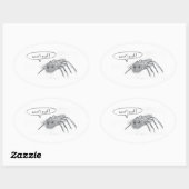 Barking Spider Ovaler Aufkleber (Blatt)