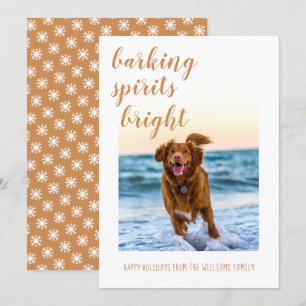 Barking Spirits Erhellen Dein Hunde-Foto-Urlaub Feiertagskarte