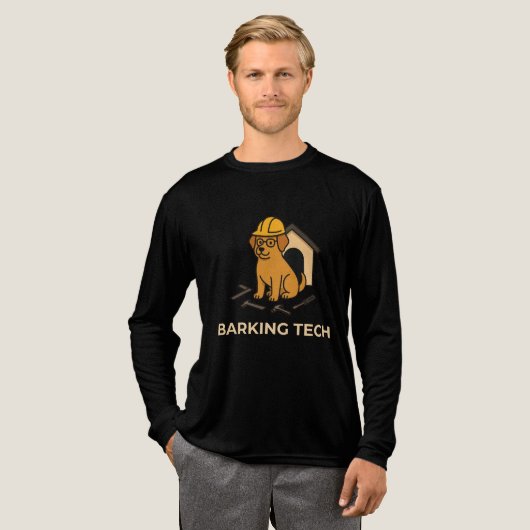 Barking Tech - Hunde Architect Vibes Tri-Blend Shirt (Volle Vorderseite)