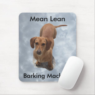 Barkmaschine für niedliche braune Dackel Mousepad