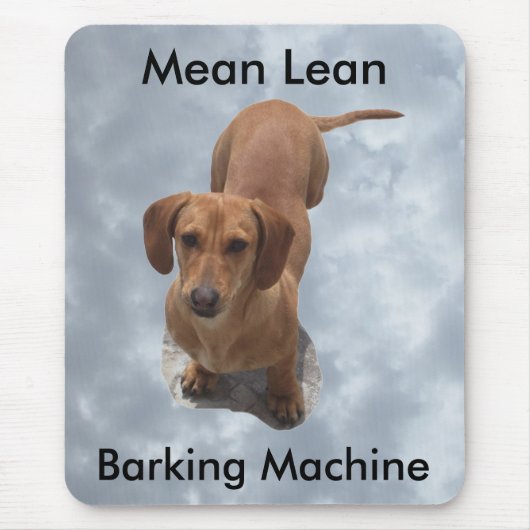 Barkmaschine für niedliche braune Dackel Mousepad (Vorne)