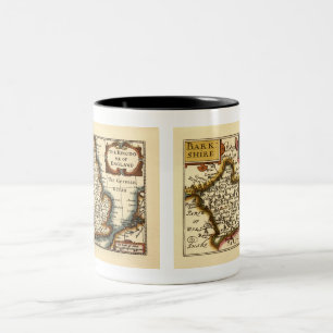 Barkshire, Berkshire Landkreis England John Speed  Zweifarbige Tasse
