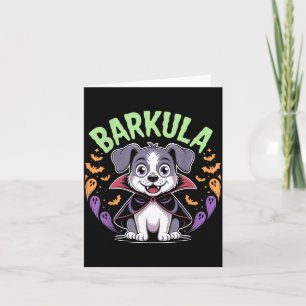 Barkula Süßer Hund Halloween Vampir Karte