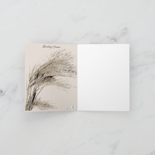 BARLEY GRASS FOTO NOTE CARD (Innenseite)