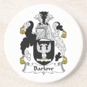 Barlow Familienwappen Sandstein Untersetzer (Vorne)