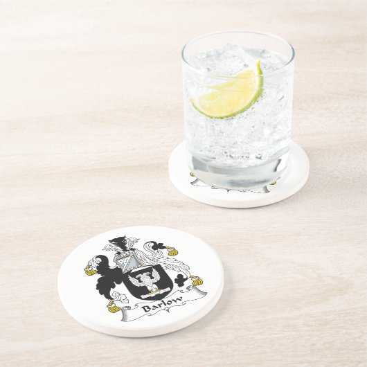 Barlow Familienwappen Sandstein Untersetzer (Seite)