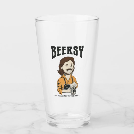 Barman-Bier-Glas Glas (Vorderseite)