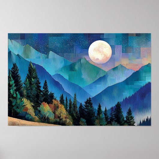 Barmherzigkeit am nächtlichen Himmel Poster (Vorne)