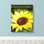 Barmherzigkeit, Frieden und Liebe Bibel Vers gewic Leinwanddruck (Insitu (Holzboden))