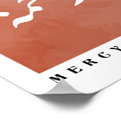 Barmherzigkeit in arabischer Kalligrafie Boho Styl Poster (Ecke)