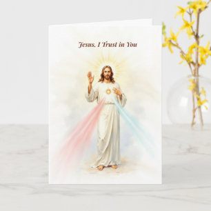 Barmherzigkeit Jesu, ich vertraue auf Dich Katholi Karte