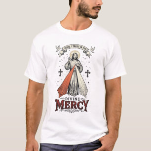 Barmherzigkeit Jesu Ich vertraue auf Dich Vintage- T-Shirt