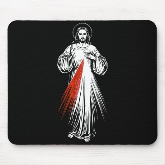 Barmherzigkeit Jesu Katholischer Glaube Heilige Bi Mousepad (Vorne)