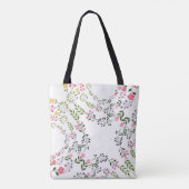 Barmherzigkeit und Gnade Weiße Blumen Tasche (Rückseite)