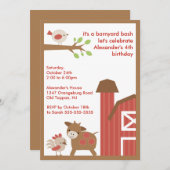 Barn Animal Fun Geburtstagspartei Einladung (Vorne/Hinten)