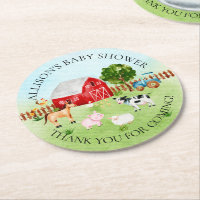 Barn Animals Baby Dusche Vielen Dank