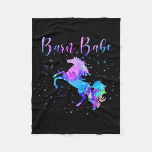 Barn Babe Funny Horse Owner Reitsport Girls Fleecedecke