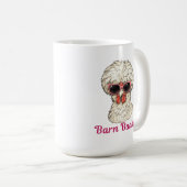 Barn Baddie Funny Glam Chicken in Pink Sunglasses Kaffeetasse (VorderseiteRechts)