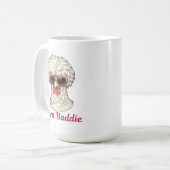 Barn Baddie Funny Glam Chicken in Pink Sunglasses Kaffeetasse (Vorderseite Links)