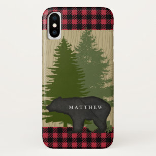 Bärn-Baum- des Waldeswaldholzfäller-Büffel kariert Case-Mate iPhone Hülle