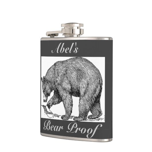 Bärn-Beweis-Flasche Flachmann (Links)