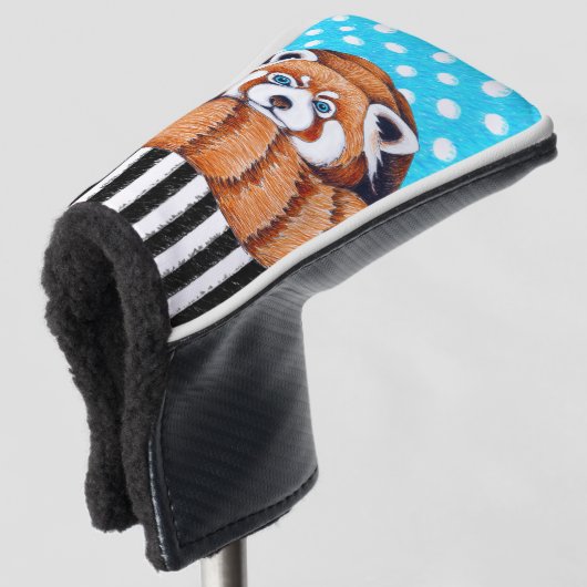 Bärn-Blau-Tupfen des roten Pandas Golf Headcover (3/4 Vorderseite)
