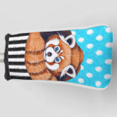 Bärn-Blau-Tupfen des roten Pandas Golf Headcover (Vorderseite)