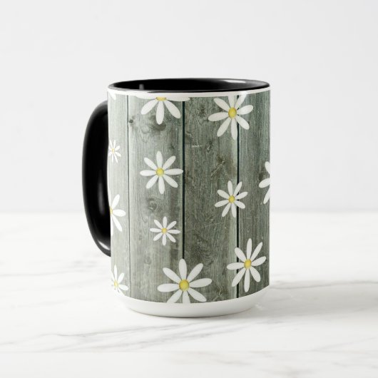Barn Board Daisy Blume Tasse (Vorderseite Links)