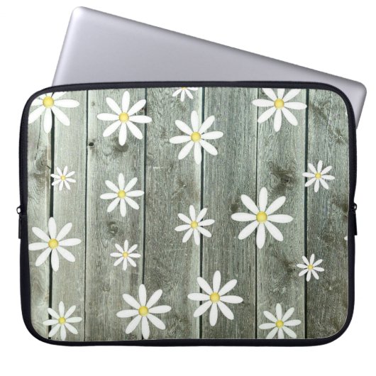 Barn Board Daisy Laptopschutzhülle (Vorderseite)