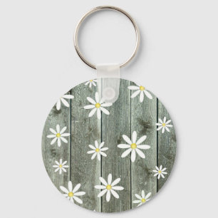 Barn Board Daisy Schlüsselanhänger