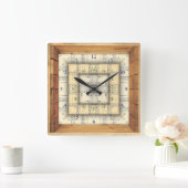 Barn Box Frame Time Machine Strange Encounter Quadratische Wanduhr (Zuhause)