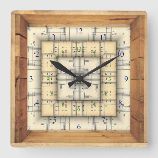 Barn Box Frame Time Machine Strange Encounter Quadratische Wanduhr (Vorderseite)