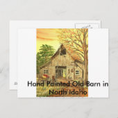 Barn & Buggy, handgemalter alter Stall in North Id Postkarte (Vorne/Hinten)
