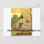Barn & Buggy, handgemalter alter Stall in North Id Postkarte (Vorderseite)