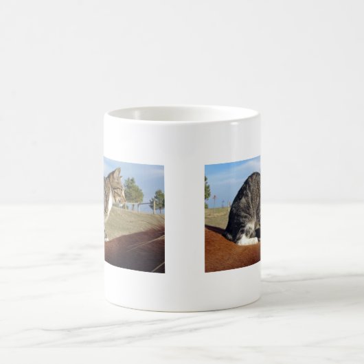 Barn Cat auf Flashy Kaffeetasse (Mittel)