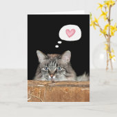 Barn Cat Denken Sie an Sie Karte (Gelbe Blume)