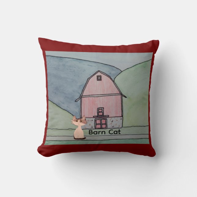 Barn Cat  Kissen (Vorderseite)