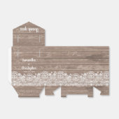 Barn Chic Rustic Brown Wood White Lace Wedding Geschenkschachtel (Ungefaltet)