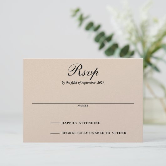 Barn Couple RSVP Karte (Stehend Vorderseite)