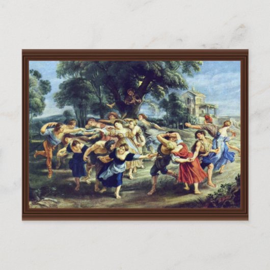 Barn Dance by Rubens Peter Paul (Beste Qualität) Postkarte (Vorderseite)