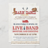 Barn Dance Party Einladung | Rodeo Cowboy Party (Vorne/Hinten)
