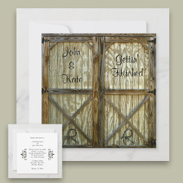 Barn Door Cowboy Western Wedding Einladung