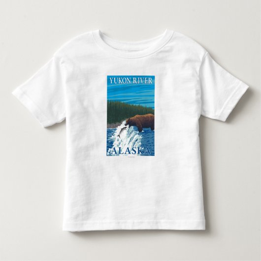 Bärn-Fischen im Fluss- der Yukon, Alaska Kleinkind T-shirt (Vorderseite)