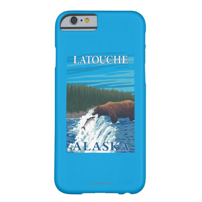 Bärn-Fischen im Fluss- Latouche, Alaska Case-Mate iPhone Hülle (Rückseite)