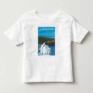 Bärn-Fischen im Fluss- Latouche, Alaska Kleinkind T-shirt