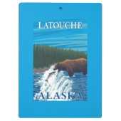Bärn-Fischen im Fluss- Latouche, Alaska Klemmbrett (Rückseite)