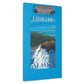 Bärn-Fischen im Fluss- Latouche, Alaska Klemmbrett (Rechts)