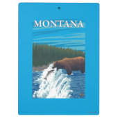 Bärn-Fischen im Fluss- Montana Klemmbrett (Rückseite)